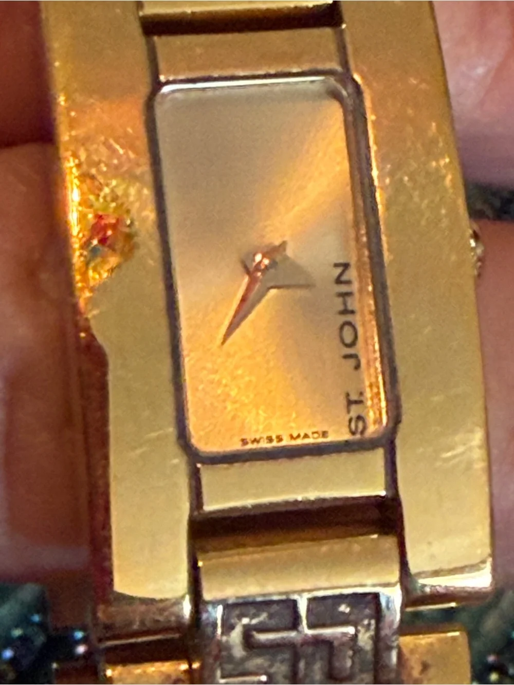 Vintage St John Gold Tone Stainless Ladies Watch